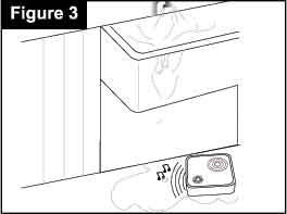 place the unit in a desired position with its buzzer hole facing up, otherwise water may get into the unit